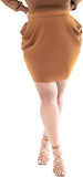 Pantora Womens Knit Ines Draped Skirt Brown XS