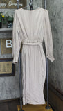 City Chic Womens Trendy Plus Tie Front Opulent Dress Vanilla Brown 14W