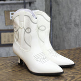 Universal Thread Jenson Western Cowboy Boots Memory Foam Insole Off White 6.5M