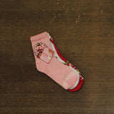 High Point Design Womens Strawberry Shortcake 3-Pack Mid Crew Socks Pink Multi S