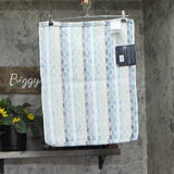 Orion Rectangle Geometric Patterned Bath Mat Blue Multi 17x24