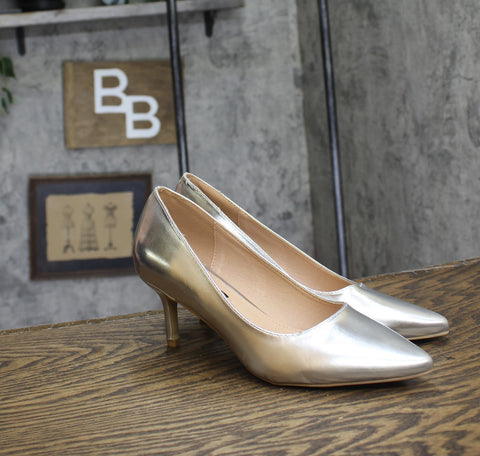 French Connection Womens Kate Flex Pumps Silver Gray 8.5M