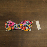 Anne Cole Gradient Twist Bandeau Bikini Swim Top Gradient Floral Blue Multi M