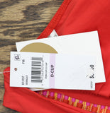 Becca Delilah Halter Aztec Bikini Swim Top 613157 Fire Red Multi D