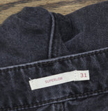 Levi's Womens Superlow Jeans 2-Button Zip Fly 94417309 Mic Dropped Black 31x32