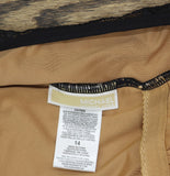 Michael Michael Kors Womens Lace Cross Back One Piece Swimsuit Black / Brown 14