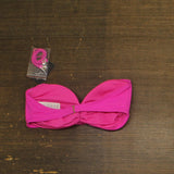 Kate Spade New York Womens Rosette Bandeau Brallette Bikini Top Radiant Pink S