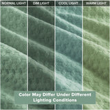 Comfort Spaces Breathable Dotted Wave 3-Piece Duvet Cover Set Sage Green King