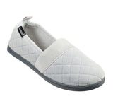 Isotoner Womens Quilted Microterry Slippers 96076 Light Gray L (8.5-9)