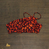 Shade & Shore Womens Lined One Shoulder Bikini Swim Top Purple / Orange M