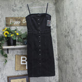 Levi's Denim Bustier Midi Dress 94417393 Ladies Night Black S