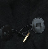 Style & Co. Womens Solid Ribbed Toggle Topper Chunky Fuzzy SC4642501 Black