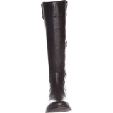 INC International Concepts Fawne Leather Knee-High Riding Boots Black 8.5M