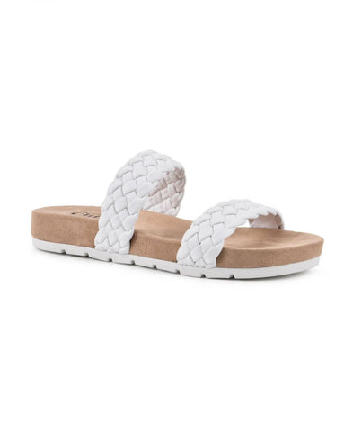 Cliffs By White Mountain Women's Truly Slide Sandals Shoes TRULY C32926 White 8M
