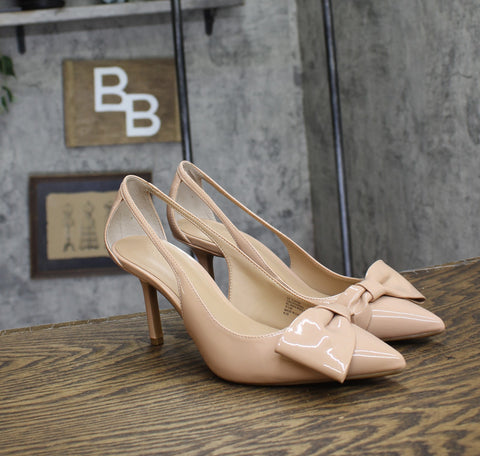 On 34th Womens Elayne Cutout Pumps Heels 10020348000 Nude Patent Brown 9.5M