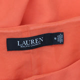 Lauren Ralph Lauren Sleeveless Lined Sheath Dress with Cape Coral Orange 4