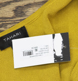 Tahari Asl Womens Sleeveless Sweater Knit Tank Top Ochre Green Yellow L