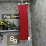 Style & Co. Womens Solid Cable Knit Scarf SC9542505 Red