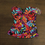 Bleu by Rod Beattie Bikini Swim Top with Removable Shoulder Straps Blue Multi 8