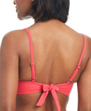 Bar III Womens V-Wire Plunge-Neck Bralette Bikini Swim Top Bright Rose Pink M