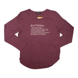 State Of Mine Women's Long Sleeve Autumn Harvest Fall Vibes Top 14275-State