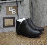 Sun + Stone Womens Adelinee Faux Leather Ankle Boots 10017856000 Black 5M