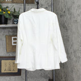DG2 Womens Wrinkle-Resistant Gabardine Blazer Jacket 648275 Ivory White 1X