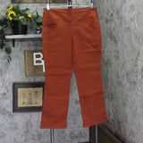 Belle By Kim Gravel Twill Baby Bootcut Jeans Burnt Henna Orange Brown 12P