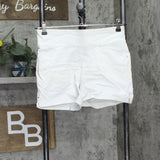 INC International Concepts Womens Knit Mid-Rise Pull-On Shorts White 4