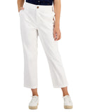 Style & Co. Womens Petite Chino Ankle Pants White 16P