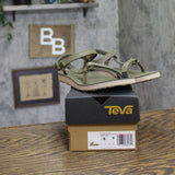 Teva Womens Original Universal Slim Lea Sport Sandal Burnt Olive Green 5M