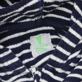 J. Crew Baby Infant Full Zip Striped French Terry Jacket Navy Blue 18 / 24M