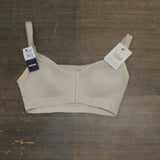 Leonisa Back Support Posture Corrector Wireless Sports Bra Beige Brown 36C