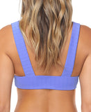 Raisins Womens Juniors Island V Neck Bikini Swim Top L711622 Blue XS
