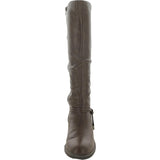 Style & Co. Verrlee Faux Leather Knee-High Riding Boots Mocha Smooth Brown 8.5M