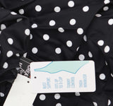 Swim Solutions Womens Polka Dot Romper One Piece Swimsuit Black / White 10