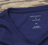 Preswick & Moore Knit Short Sleeve Crew Neck Top Navy Blue 1X