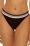 Trina Turk Womens Bougainvillea Reversible Hipster Swim Bottom Black Multi 12