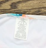 Swim Solutions Printed Shirred Tankini Swim Top Tropic Twist White Multi 18