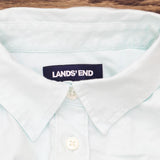 Lands' End Womens Long Sleeve Oxford Boyfriend Button Up Shirt 509165-Sample