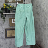 Logo By Lori Goldstein Regular Textured Full Length Pants Feldspar Green XS