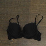 ZUZIFY Womens Lace Push Up Bra Black 36B