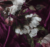 SLNY Womens Embellished Sheath Velvet Floral Print Dress Magenta Purple Multi 14