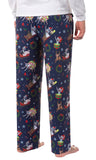 Intimo and Morty Mens Christmas Sleep Tossed Print Pajama Pants Blue Multi XL