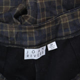 Joan Rivers Womens Petite Length Plaid Pull-On Ankle Pants Brown / Black PS