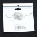Womens Fashion Pawprint Pet Pendant Necklace Silver Gray 18" + 2"