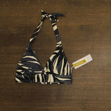 Anne Cole Printed Halter Bikini Top 25MT12245 Black / White Multi M