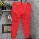 Global Chic By Iman City Chic 360 Slim Skinny Jean with Ankle Zipper Red 18W
