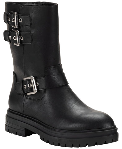 Sun + Stone Womens Onnyx Engineer Booties 10019660000 Black 9.5M