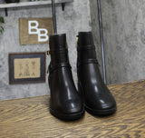 Calvin Klein Womens Jasen Buckle Boots KCJASEN Black 6M